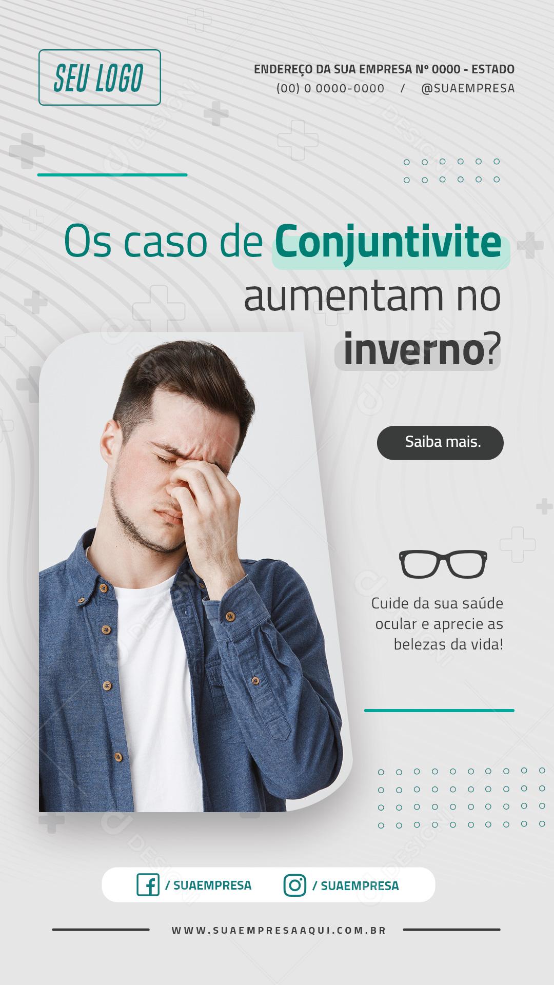 Story Os Caso de Conjuntivite Aumentam No Inverno Social Media PSD Editável