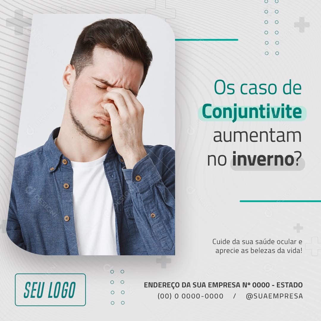 Cases of Conjunctivitis Increase in Winter Social Media Editable PSD