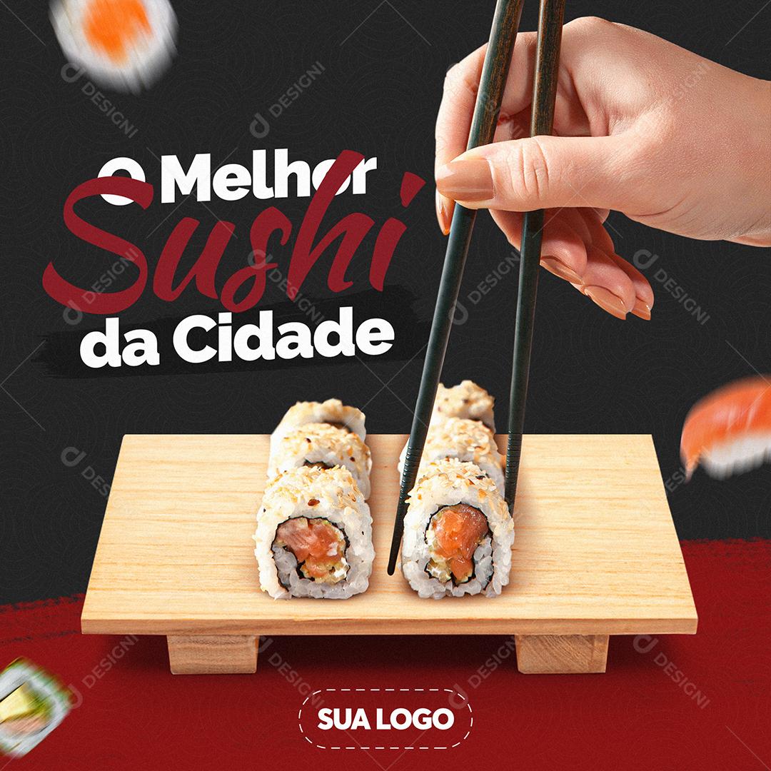 Post Feed Japanese Food The Best Sushi Social Media Editable PSD