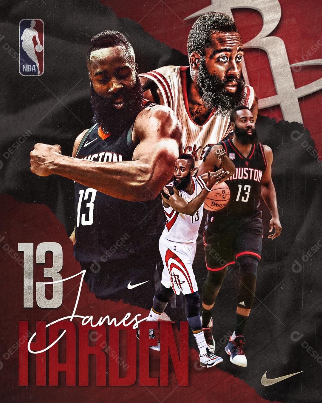 Feed Flayer 13 James Harden Social Media PSD Editável