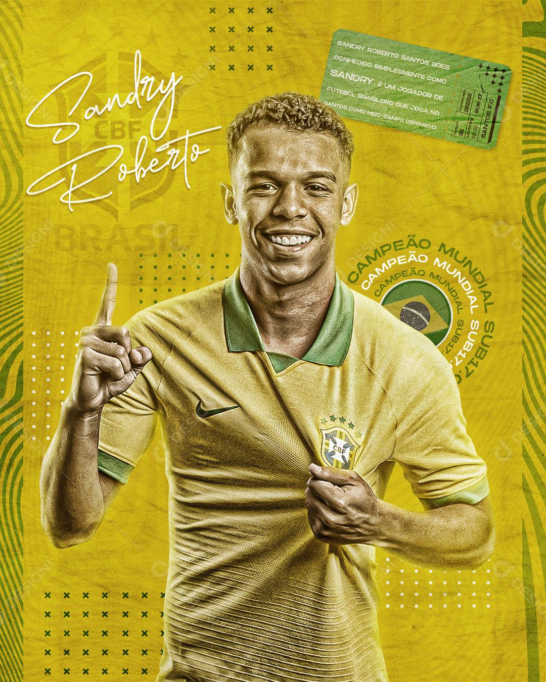 Feed Flayer Sandry Roberto Joogador Social Media PSD Editável