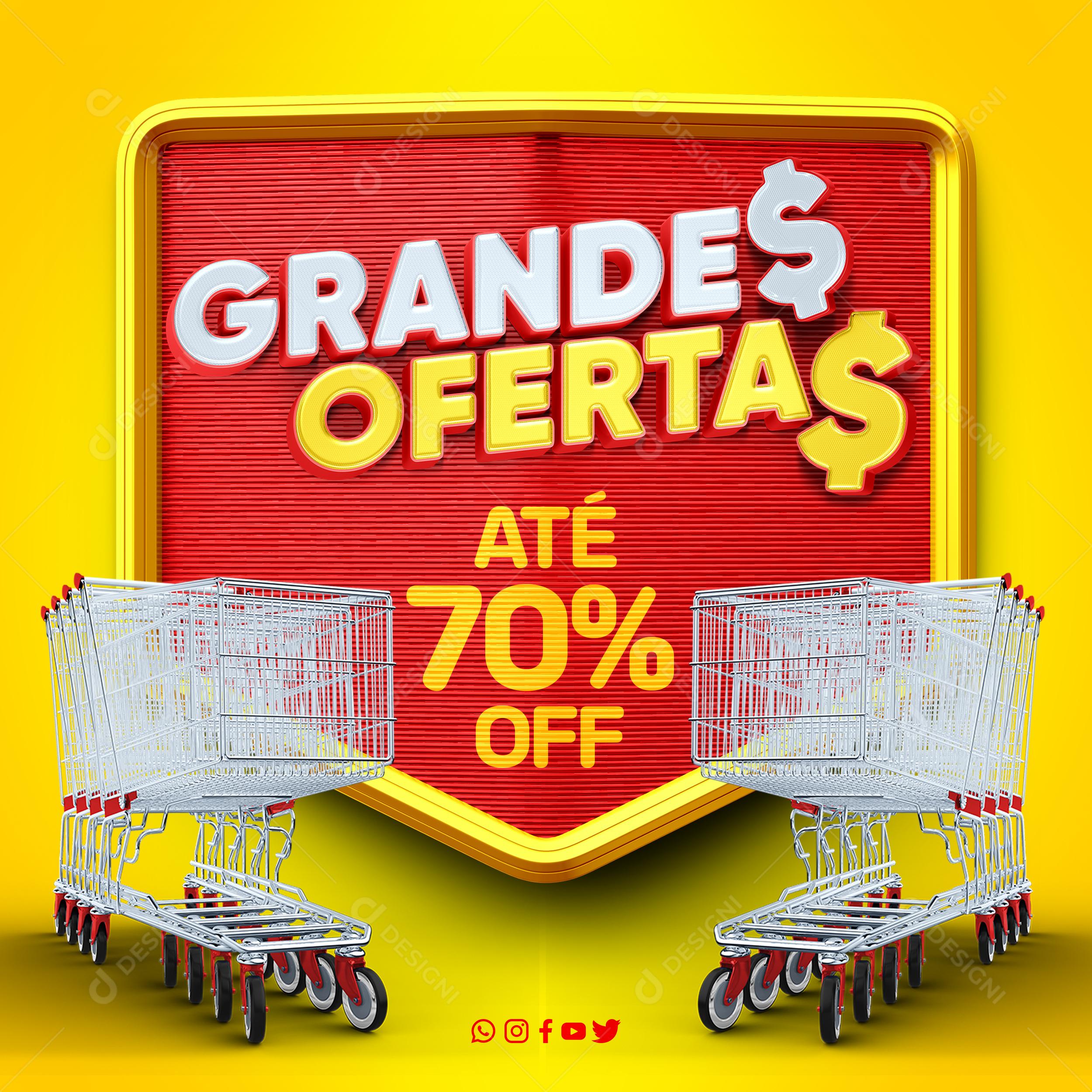 Post Feed Grandes Ofertas Desconto Texto Editavel PSD