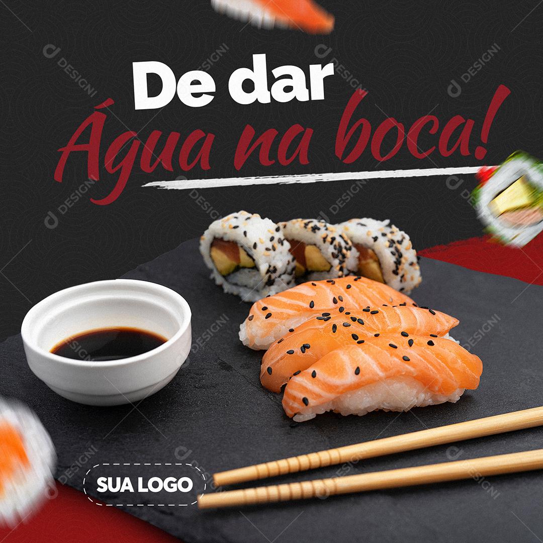 Post Feed Comida Japonesa De Dar Água na Boca Social Media PSD Editável