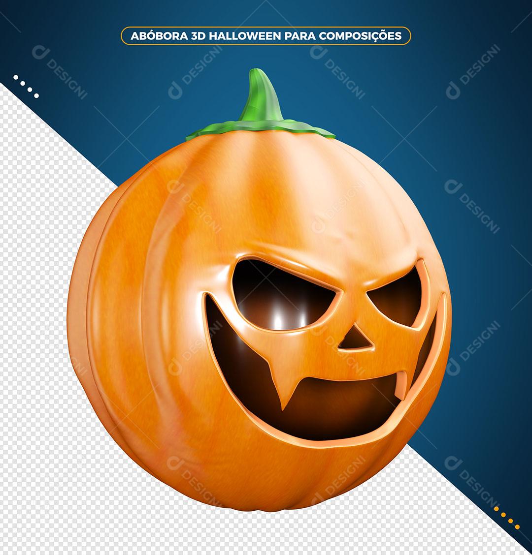 Abóbora de Halloween Elemento 3D Para Composição PSD