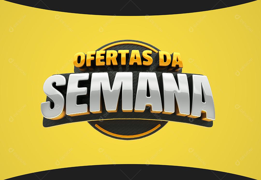 Ofertas da Semana Selo 3D Para Composição PNG Transparente