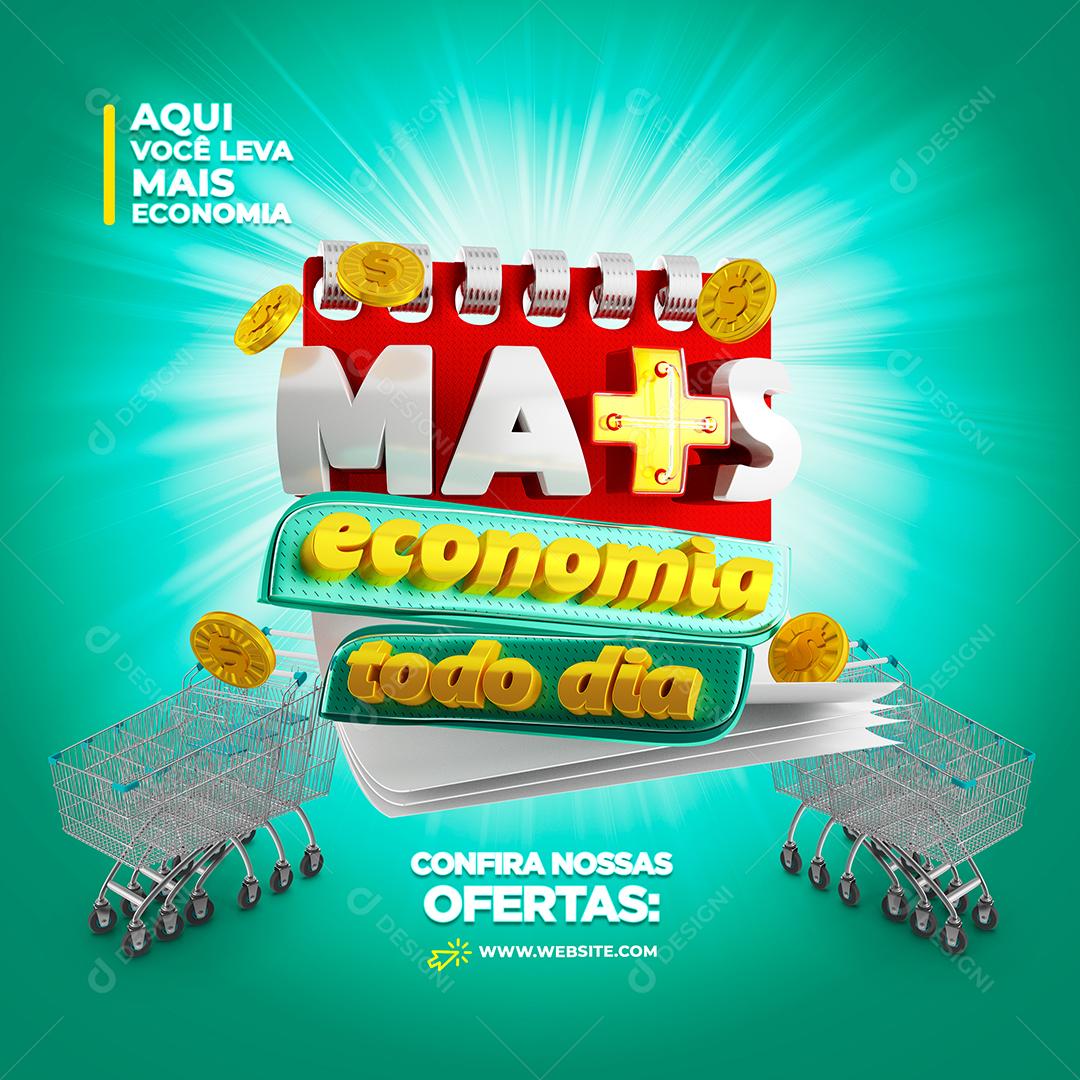 Leve Mais Economia Confira Nossas Ofertas Social Media PSD Editável