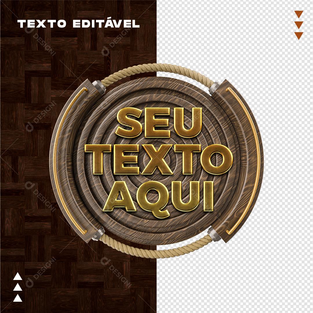 Maquete De Madeira Com Textos Editáveis Para Composição PSD