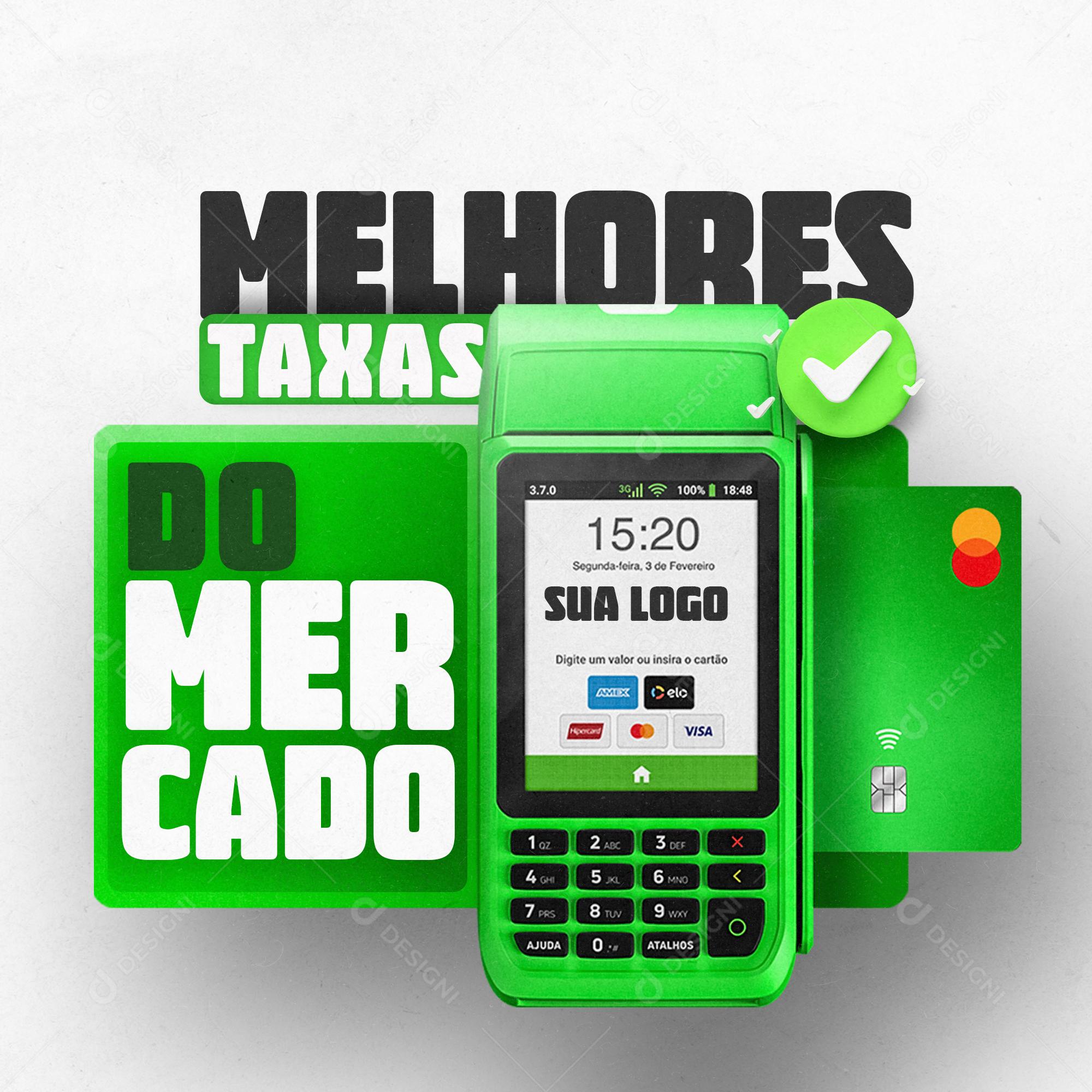 Post Feed Melhores Taxas do Mercado Social Media PSD Editável