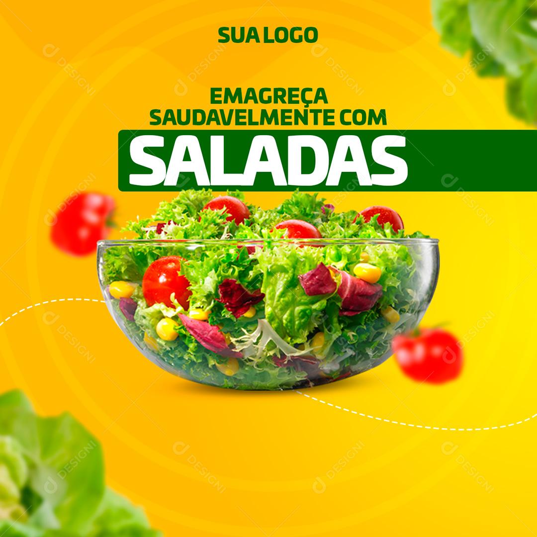 Post Feed Emagreça Saudavelmente Social Media PSD Editável