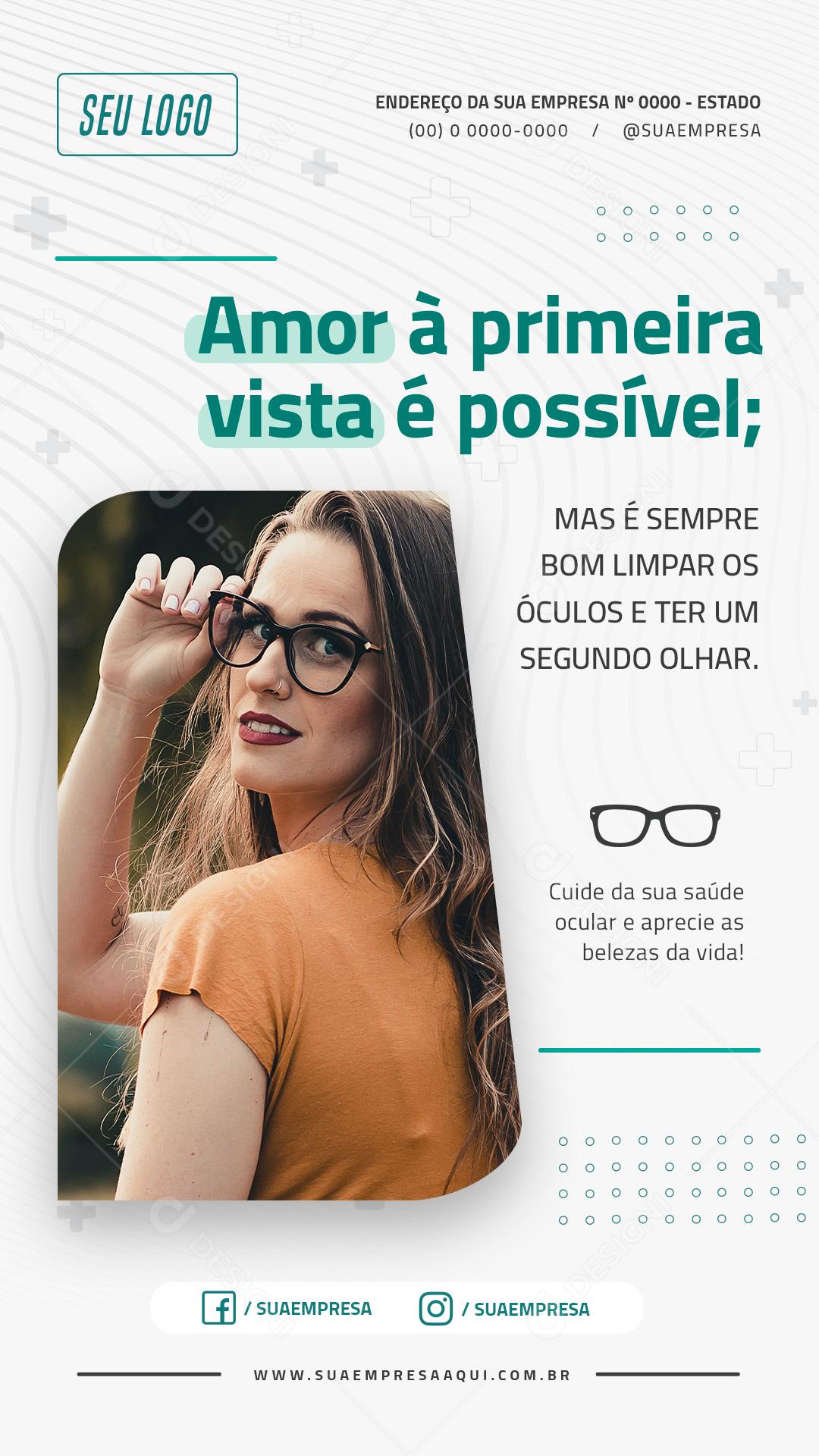 Story Amor á Primeira Vista é Possível Social Media PSD Editável