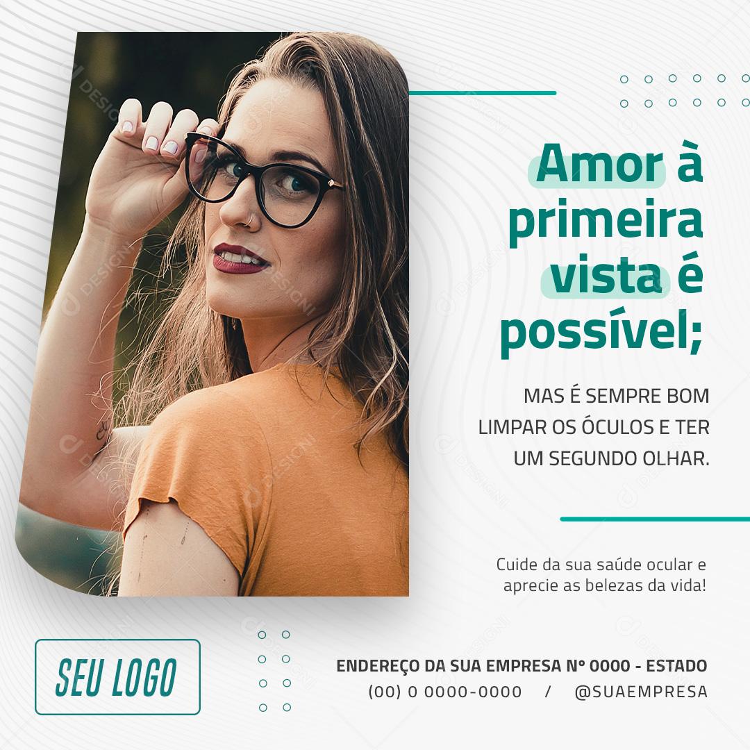 Amor á Primeira Vista é Possível Social Media PSD Editável