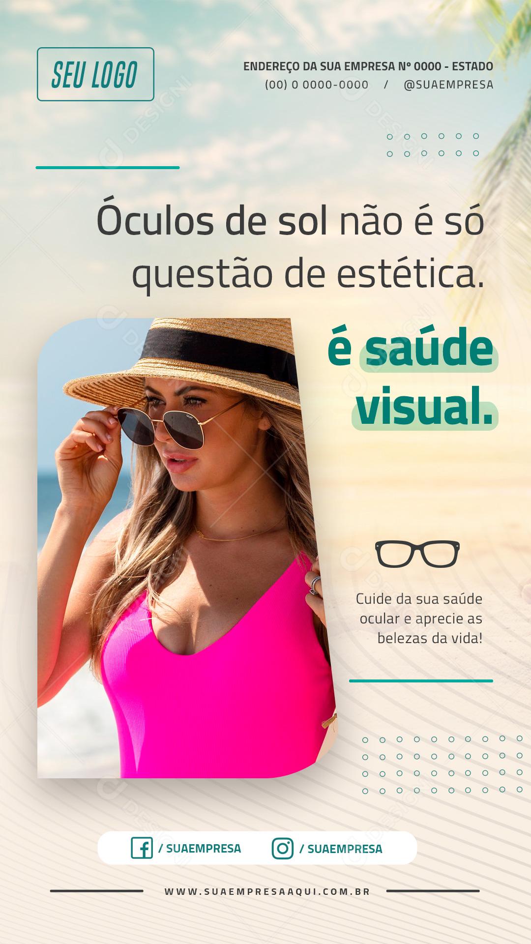 Story Óculos De Sol Não É Só Questão De Estética Social Media PSD Editável