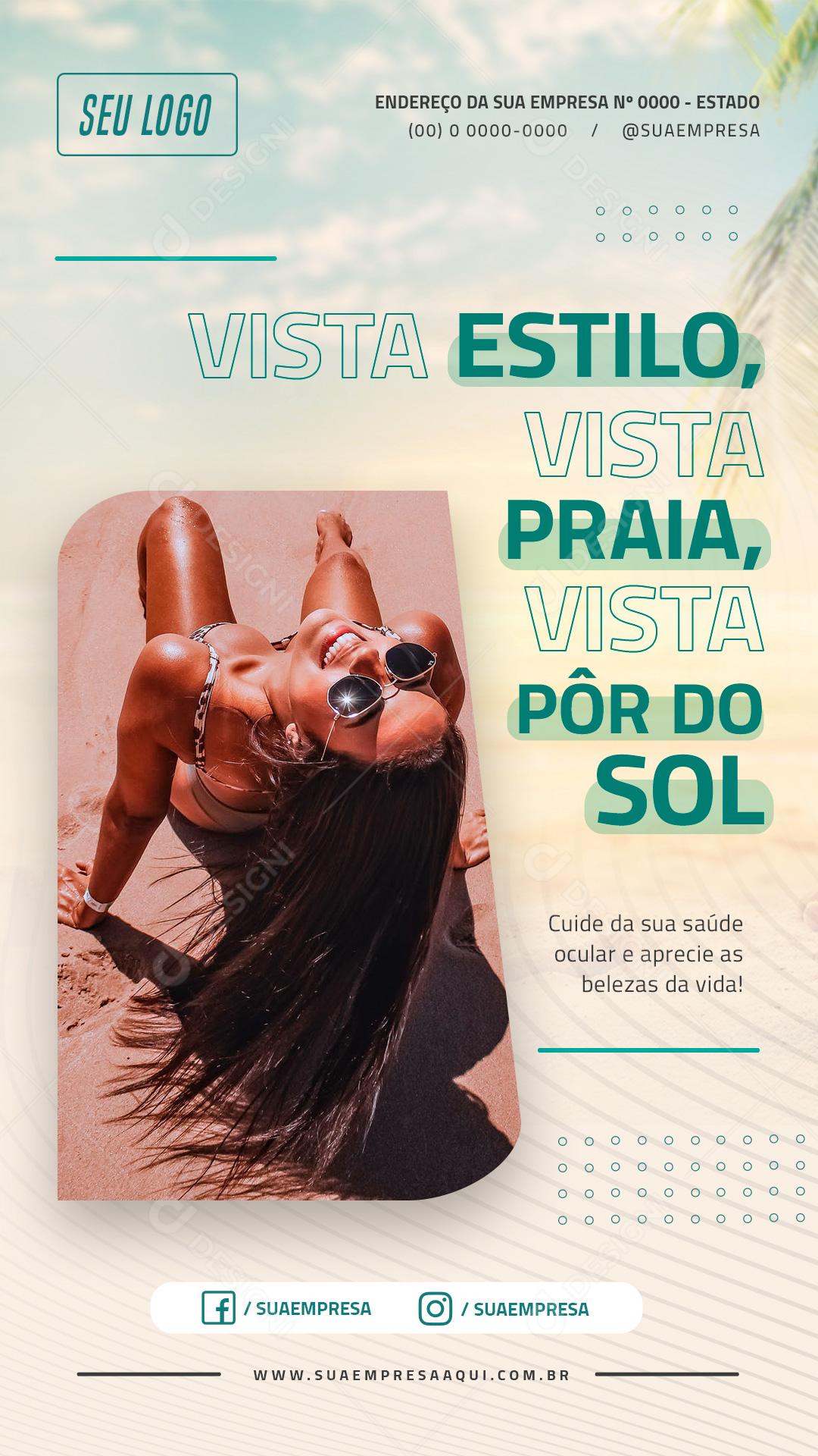 Story Vista Estilo Vista Praia Vista Pôr Do Sol Social Media PSD Editável