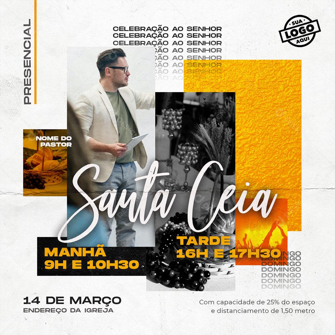 Post Feed Santa Ceia Social Media PSD Editável