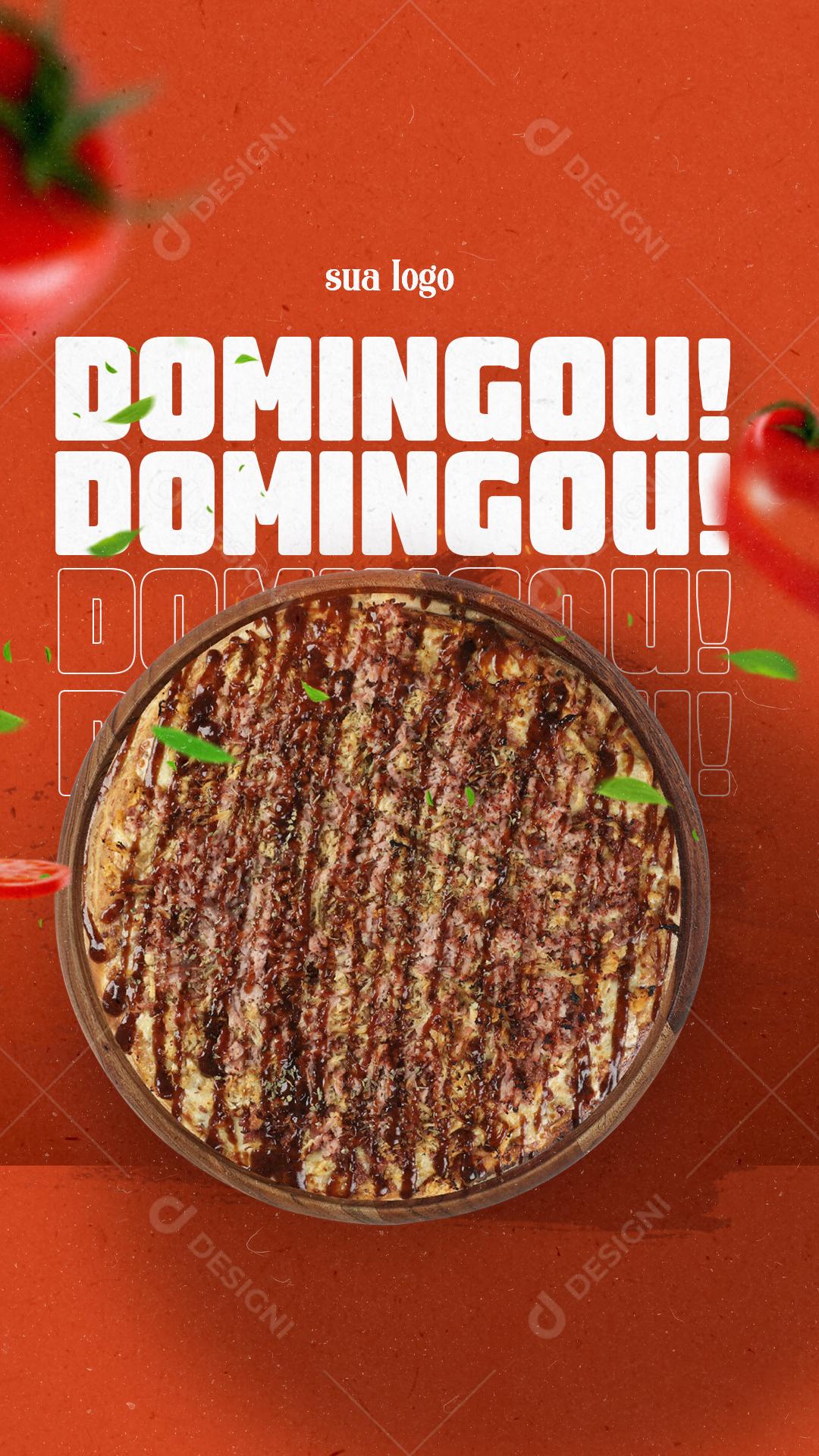 Story Domingou Pizza Carne Seca Social Media PSD Editável