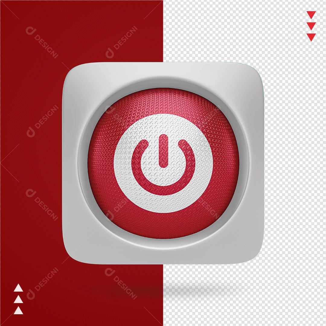 Ícone Botão Liga e Desligar Elemento Para Composição PNG Transparente