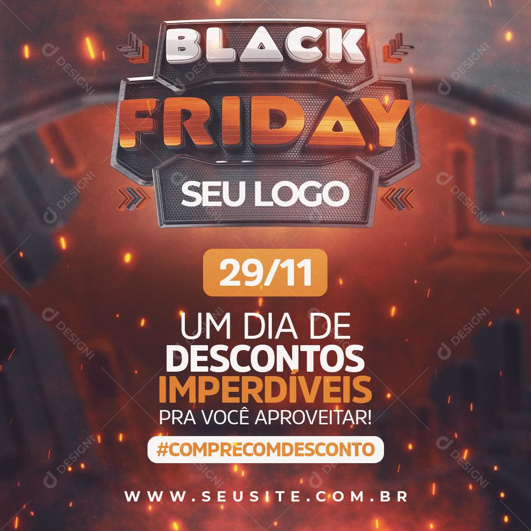 Black Friday Descontos Imperdíveis Social Media PSD Editável