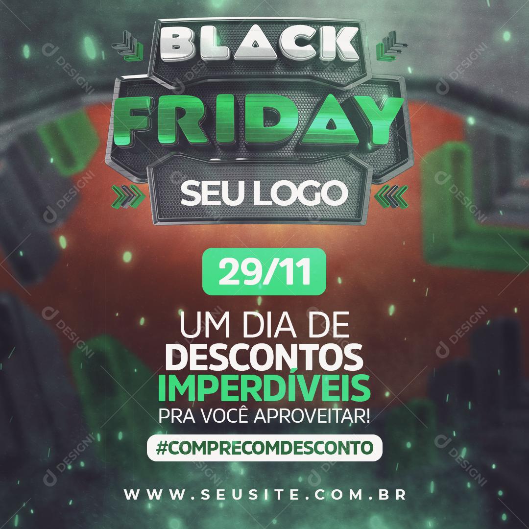 Black Friday Descontos Imperdíveis Social Media PSD Editável