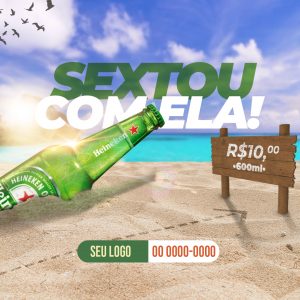 Sextou Com Ela Social Media PSD Editavel