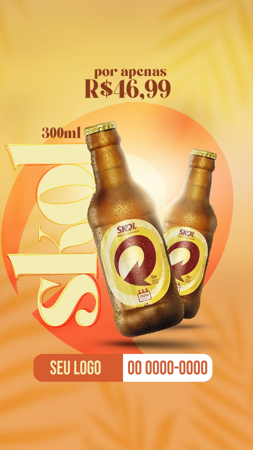 Story Skol Por Apenas R$ Social Media PSD Editável