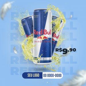 Red Bull R$9,00 Social Media PSD Editável