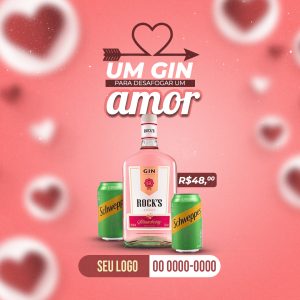 Um Gin Para Desafogar Um Amor Social Media PSD Editável