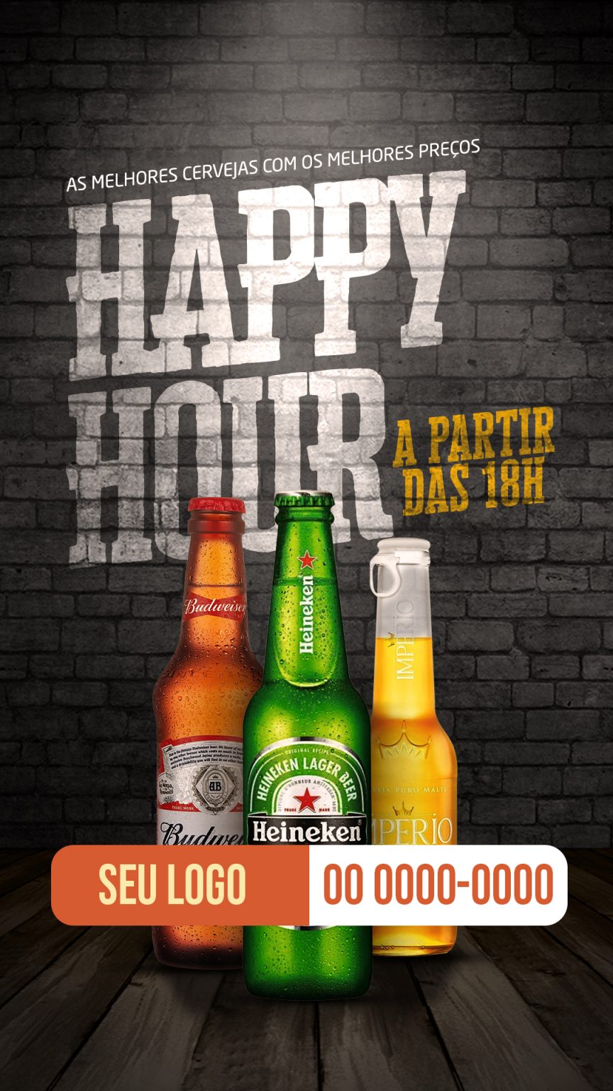 Story Happy Hour Partir Das 18 Social Media PSD Editável
