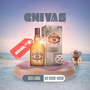 Chivas 169,00 Garrafa Social Media PSD Editável
