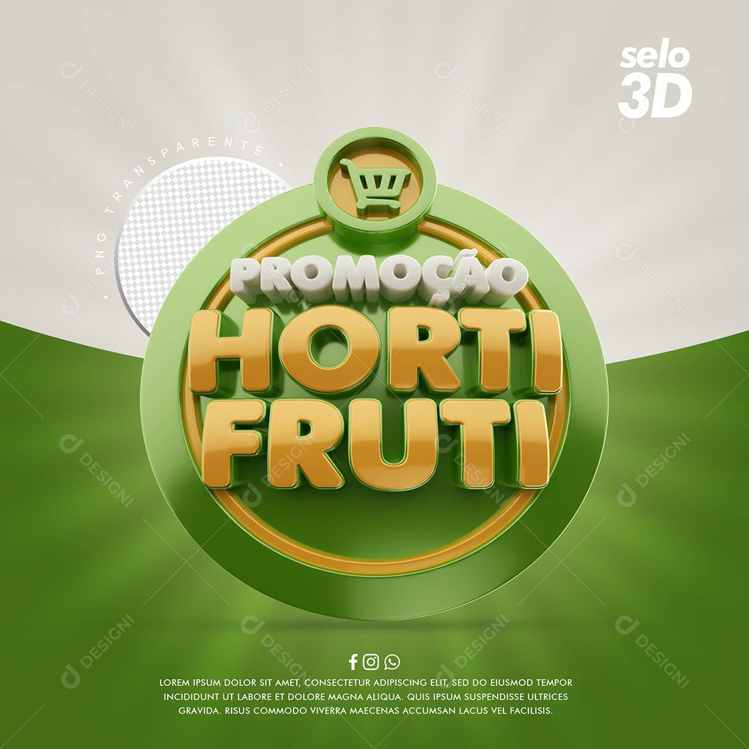 Promoção Hortifruti Selo 3D Elemento Para Composição PSD