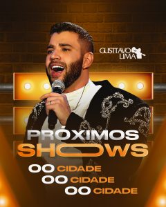Feed Flayer Gustavo Lima Próximos Shows Social Media PSD Editável