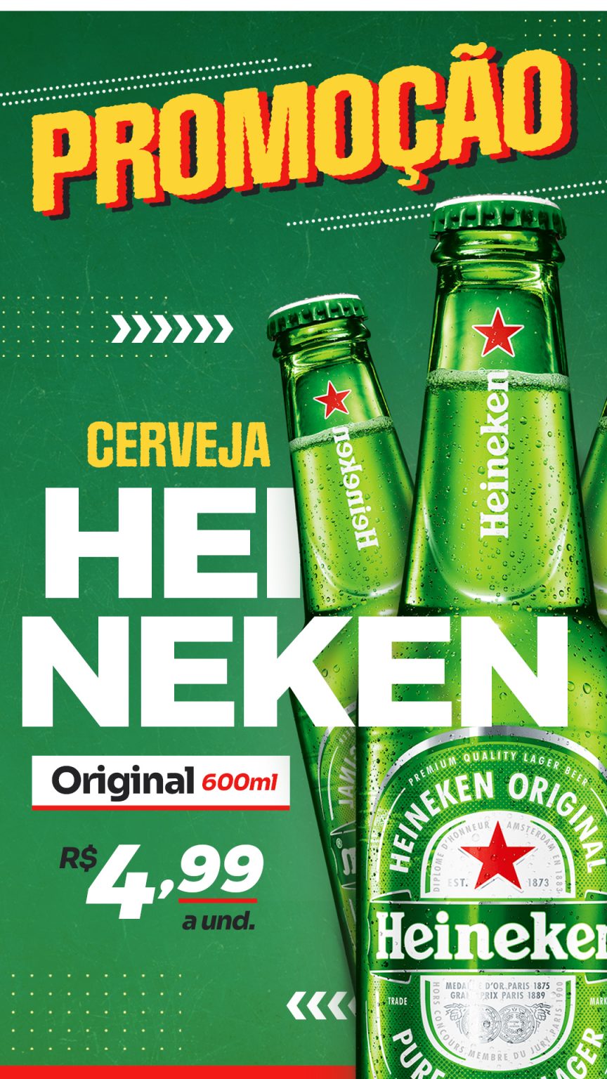 Promoção Cerveja Heineken Social Media PSD Editável