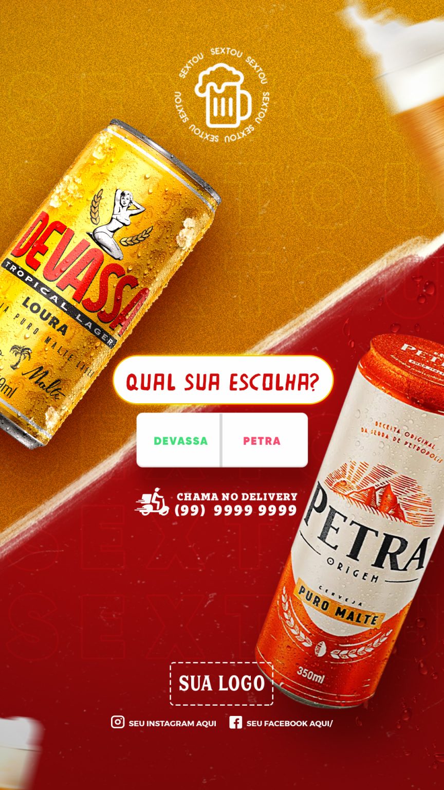 Story Qual Sua Escolha Devassa Petra Social Media PSD Editável