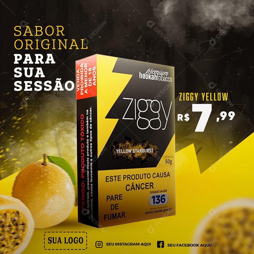 Essência Ziggy Yellow Social Media PSD Editável