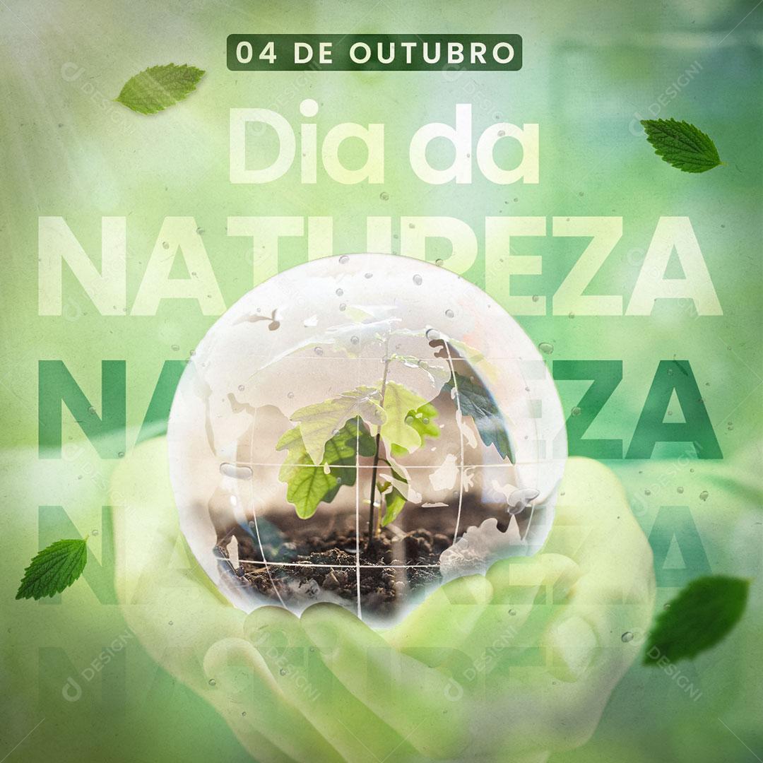 Post Feed Data Comemorativa 04 de Outubro Dia da Natureza Social Media PSD Editável
