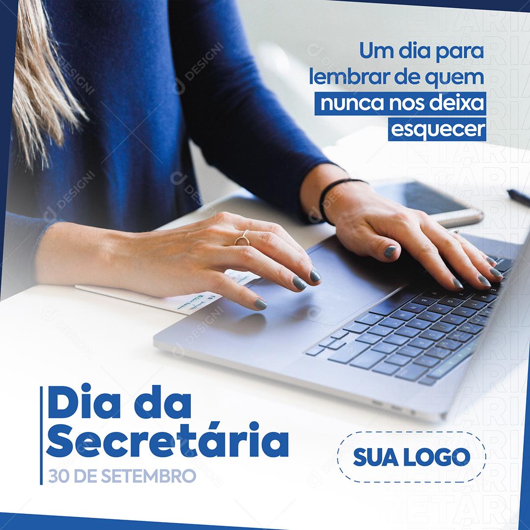 Post Feed 30 de Setembro Dia da Secretária Social Media PSD Editável