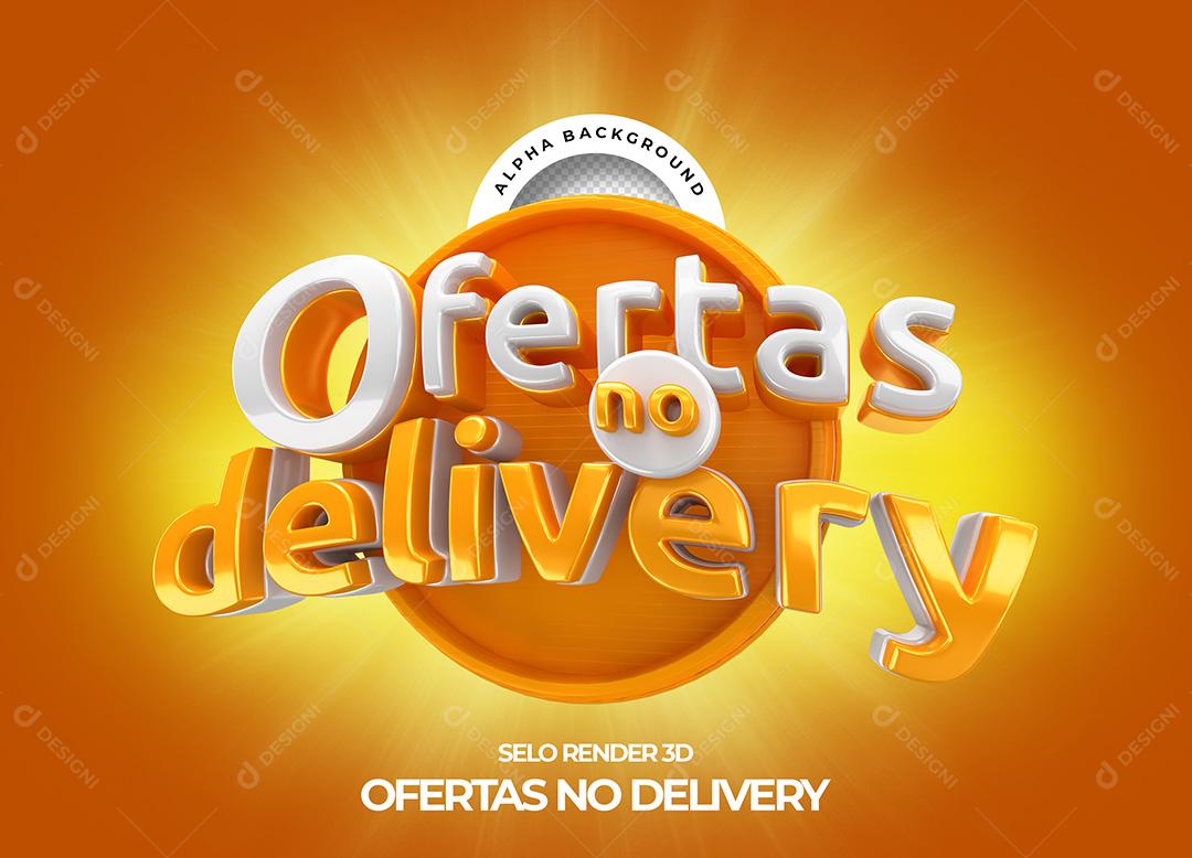 Selo 3D para Composição Ofertas no Delivery PNG Transparente Sem Fundo