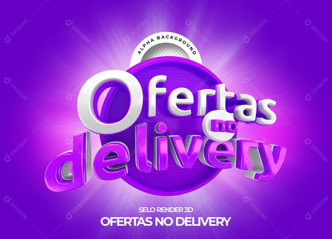 Selo 3D para Composição Ofertas no Delivery PNG Transparente Sem Fundo
