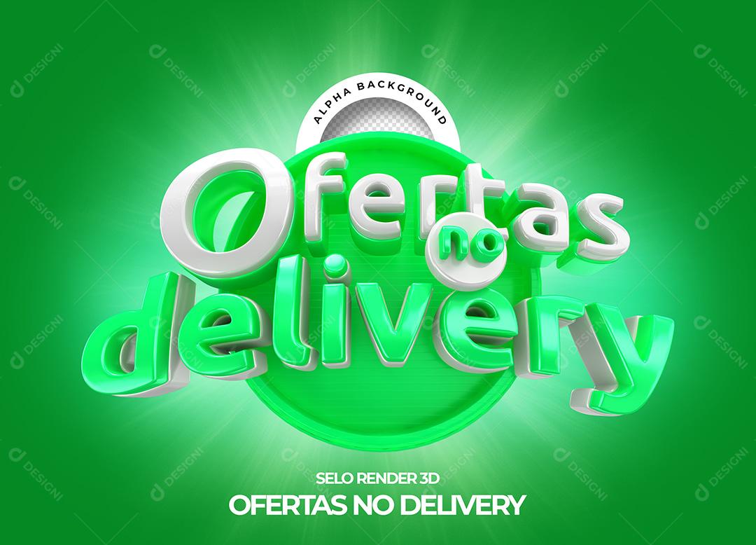 Selo 3D para Composição Ofertas no Delivery PNG Transparente Sem Fundo