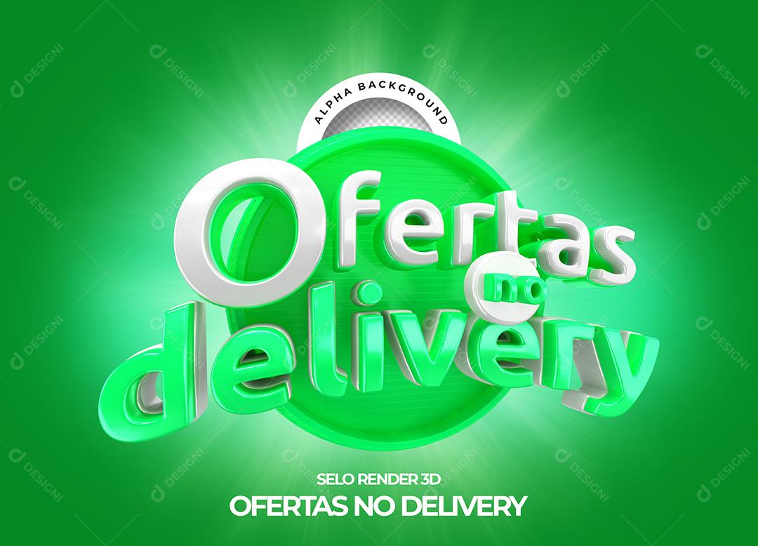 Selo 3D para Composição Ofertas no Delivery PNG Transparente Sem Fundo
