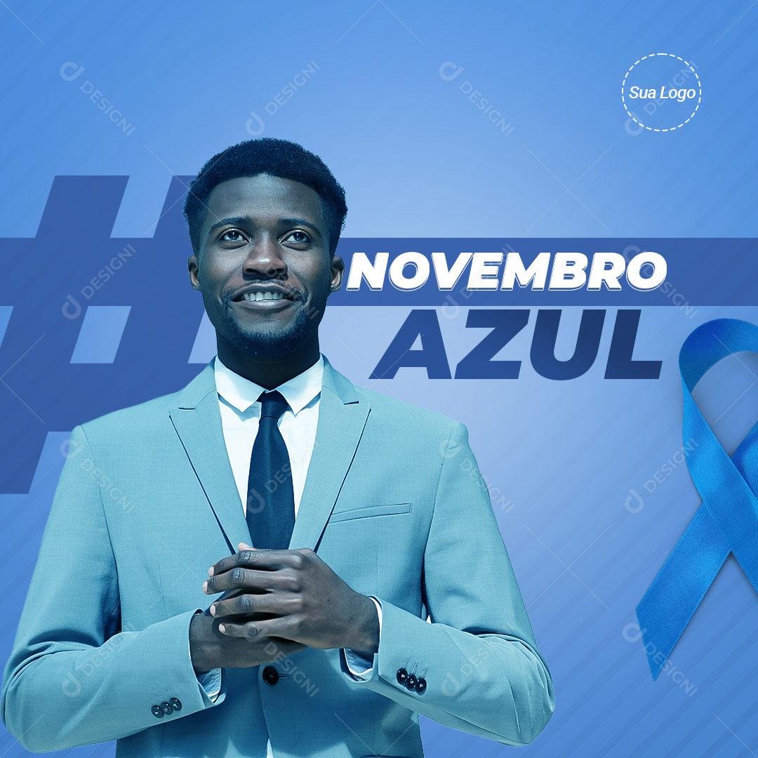 Post Feed Data Comemorativa Novembro Azul Social Media PSD Editável