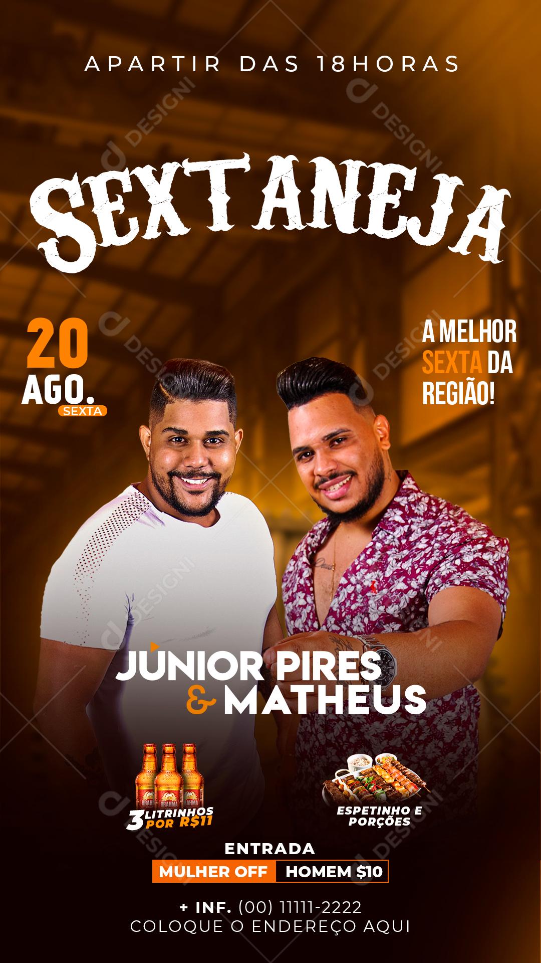 Feed Flayer Sextaneja Social Media PSD Editável