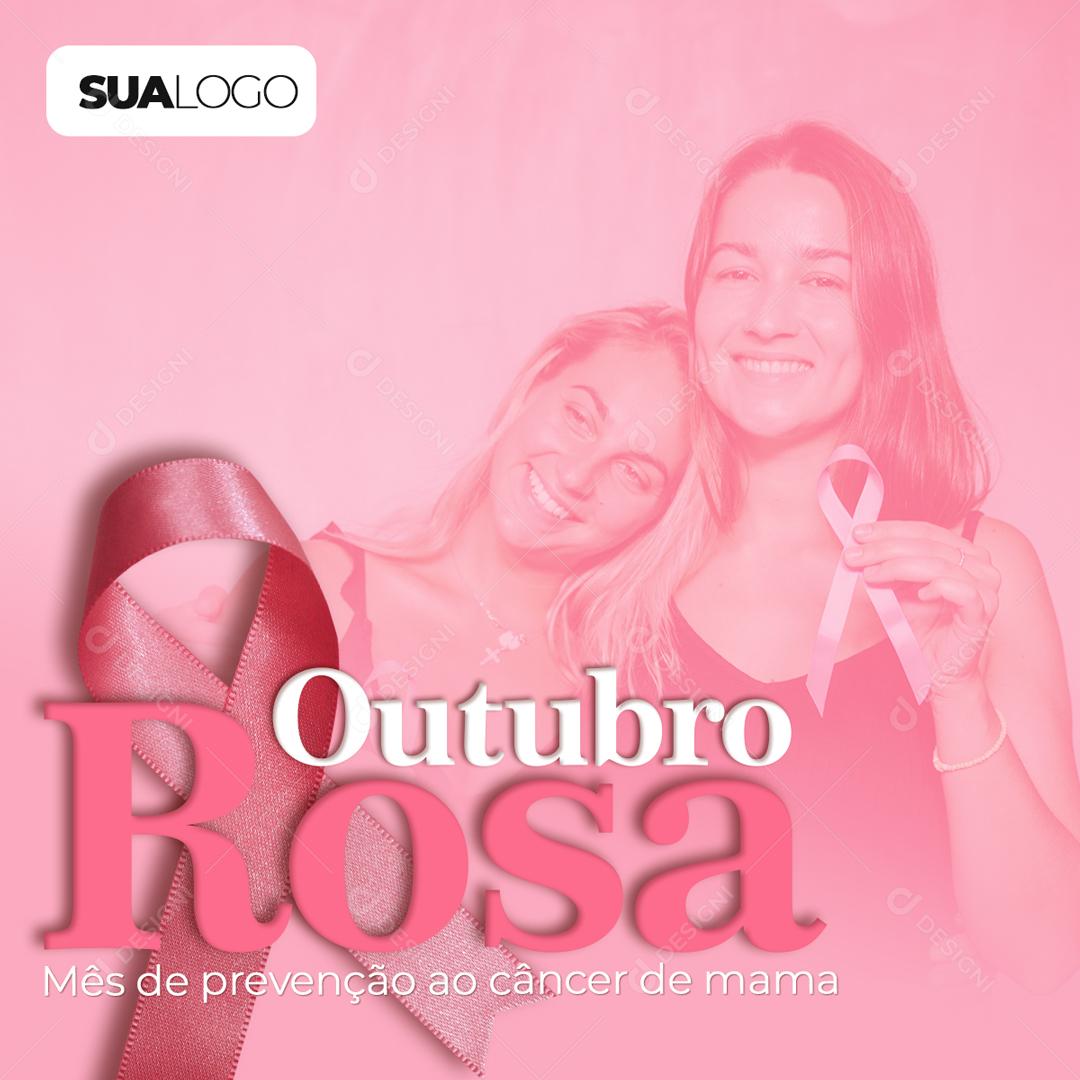 Outubro Rosa Mês De Prevenção Social Media PSD Editável