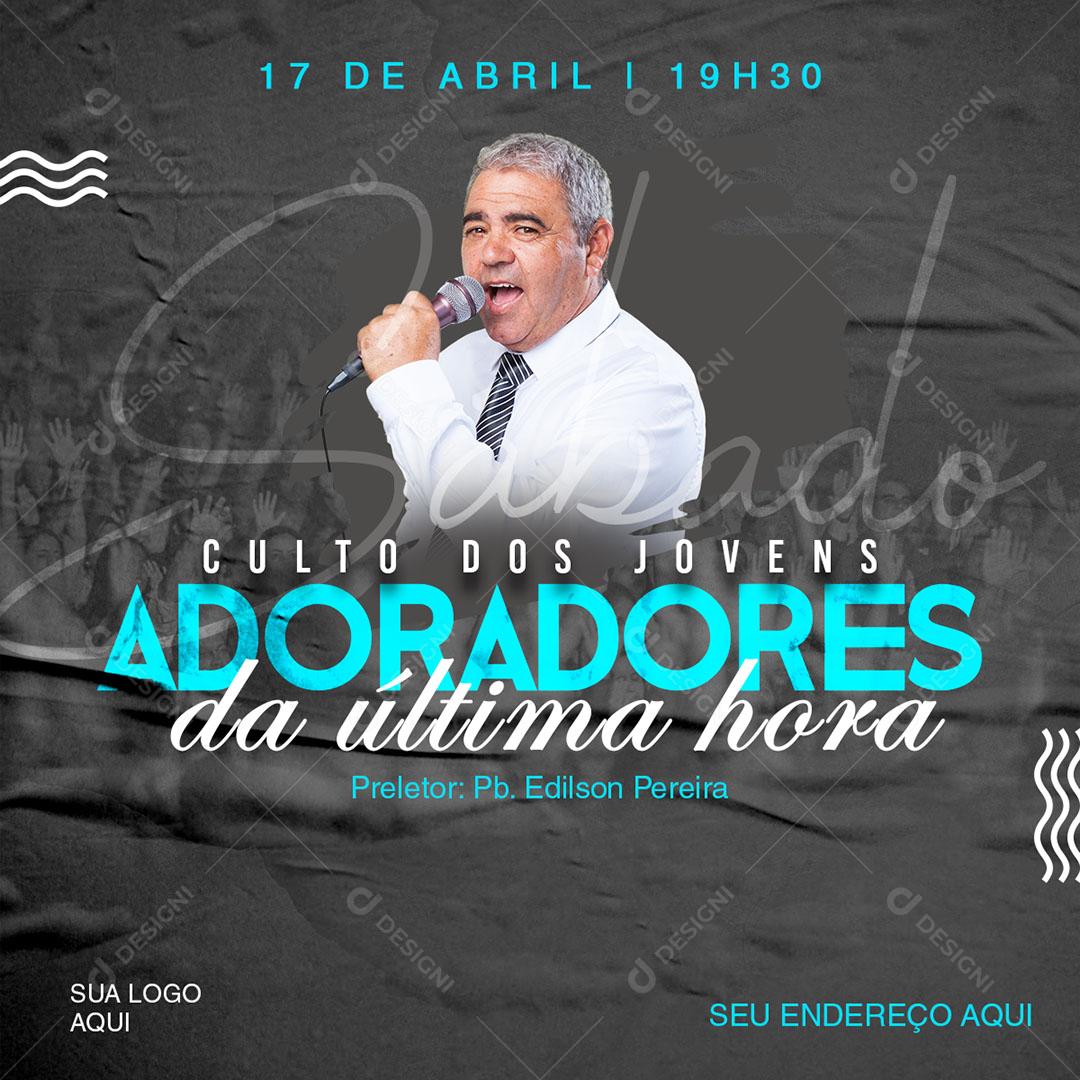 Post Feed Culto Dos Jovens Pastor Social Media PSD Editável