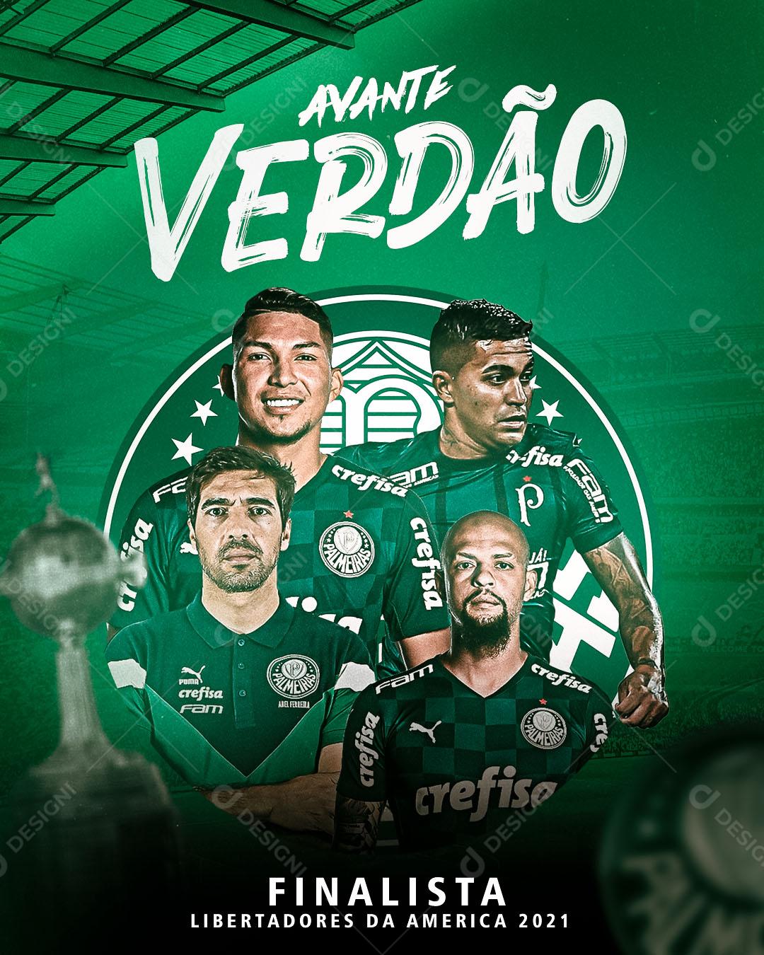 Flyer Jogadores de Futebol Avante Verdão Social Media PSD Editável