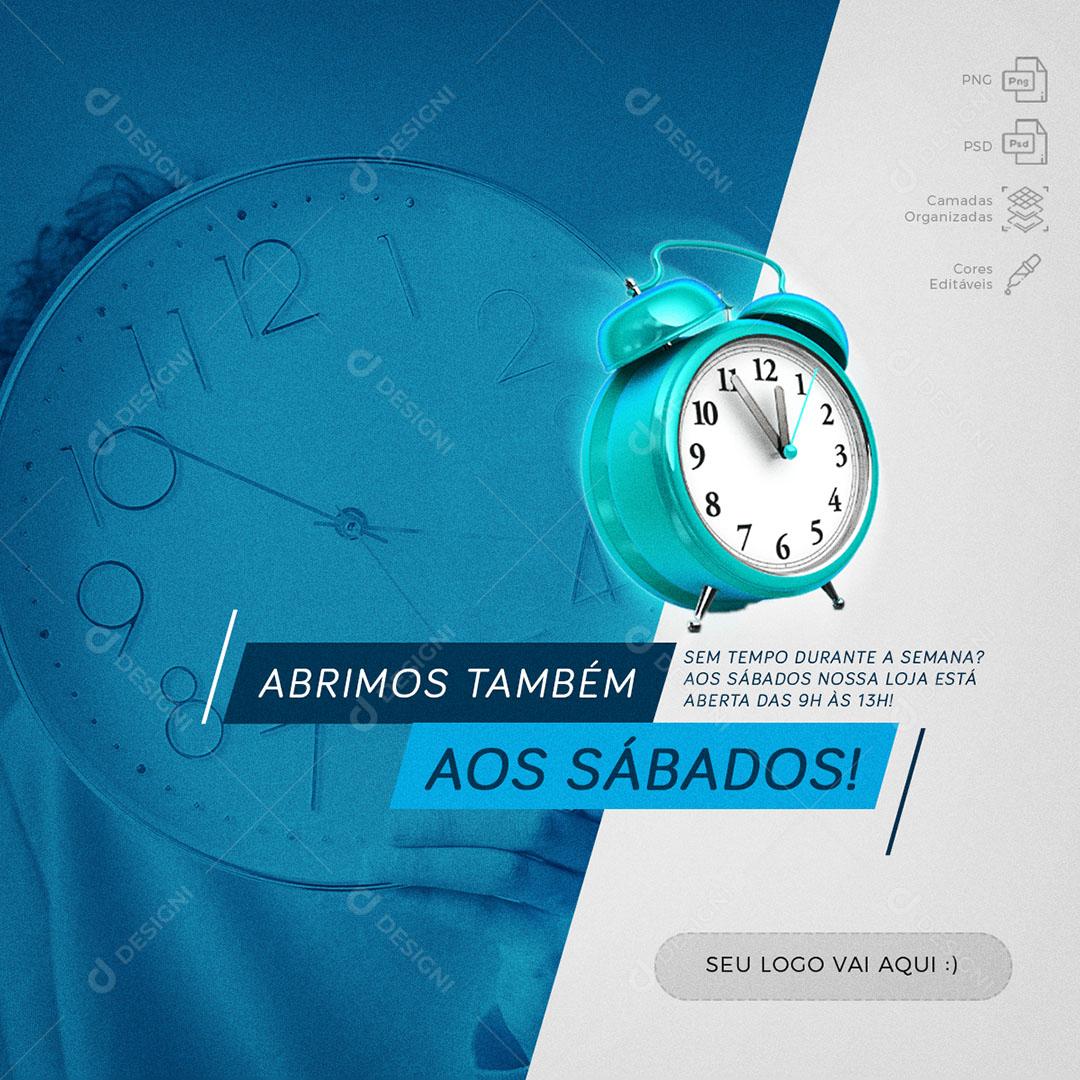 Post Feed Assistência Técnica Abrimos Também Aos Sábados Social Media PSD Editável