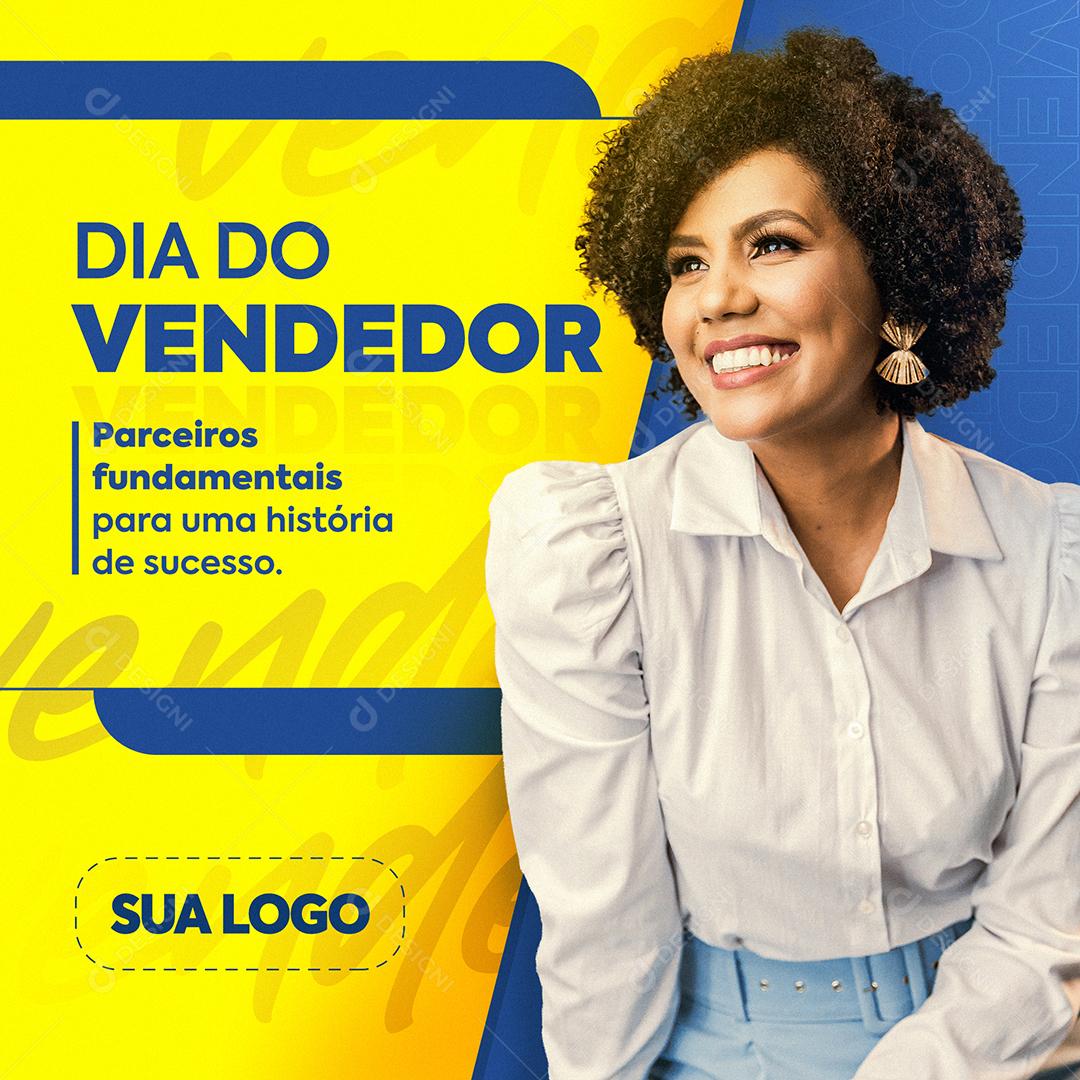 Post Feed Data Comemorativa Dia do Vendedor Social Media PSD Editável