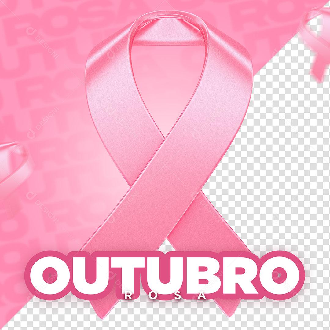 Post Feed Outubro Rosa Social Media PSD Editável