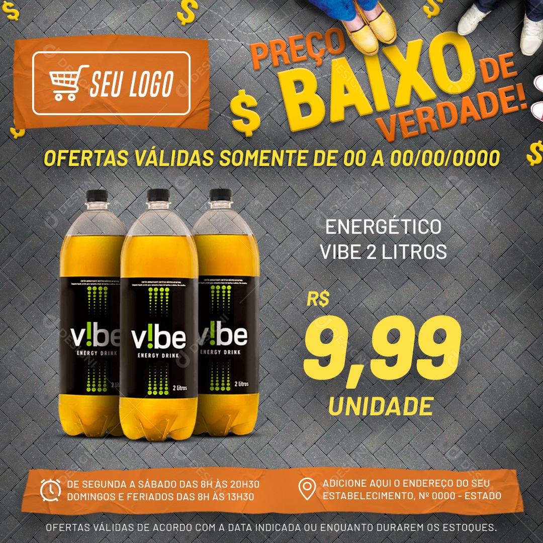 Preço Baixo De Verdade Social Media PSD Editável