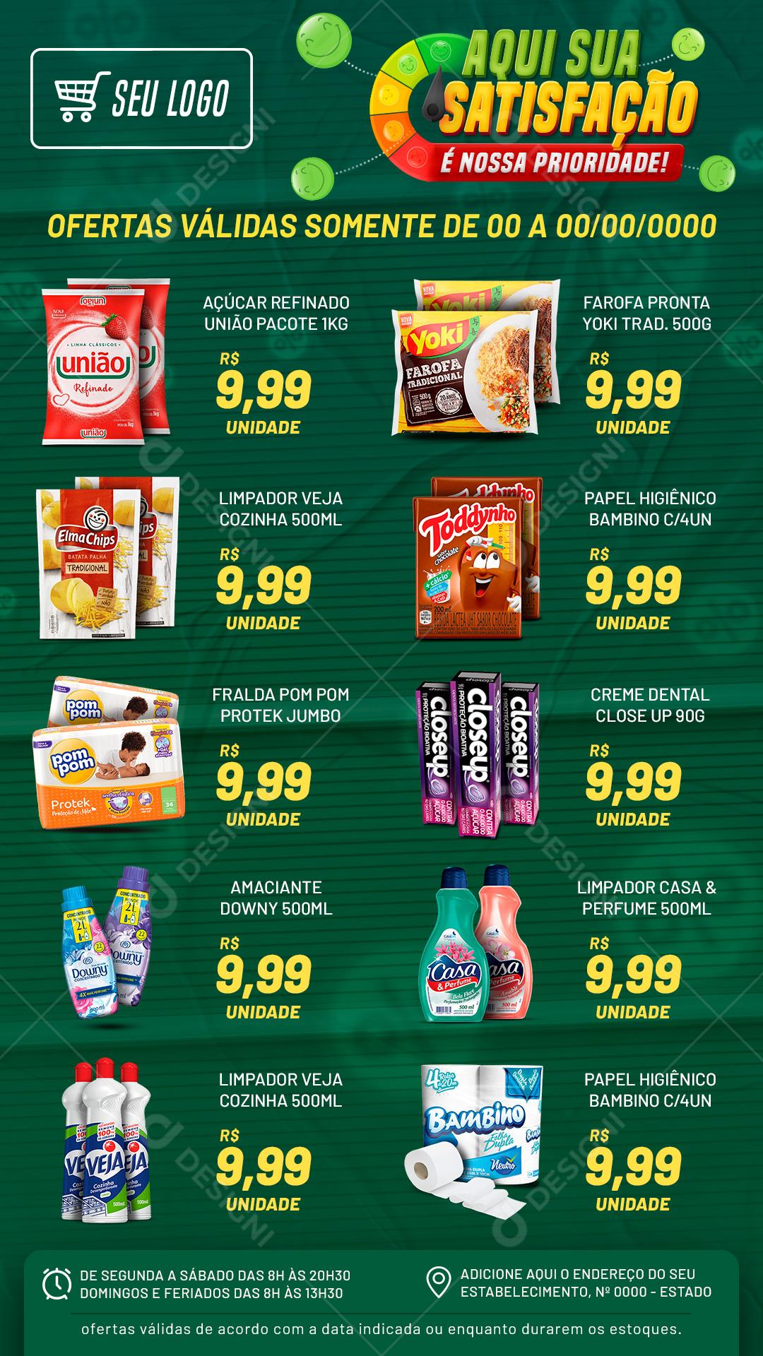 Aqui Sua Satisfação É Nossa Prioridade Social Media PSD Editável