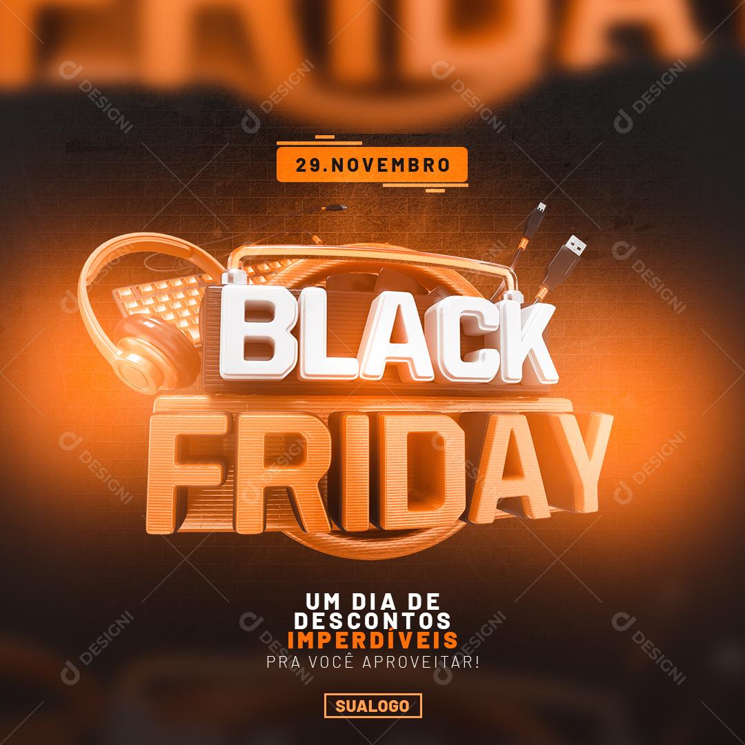 Black Friday Descontos Imperdíveis Social Media PSD Editável